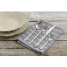 Full Service bestek in Satin Steel Design 24 stuks - Fantasy Viadurini