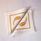 Linnen Ontbijtservice met handgemaakt enkel stuk - Merken Viadurini