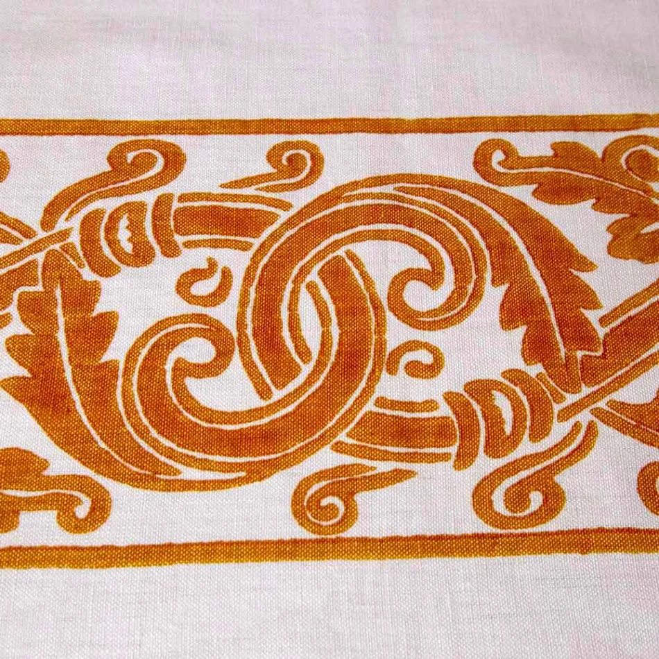 Linnen Ontbijtservice met handgemaakt enkel stuk - Merken Viadurini