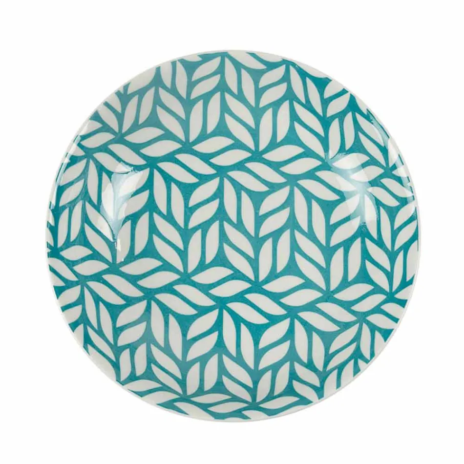 Compleet tafelservies in gekleurd porselein 18 stuks - Indonesië Viadurini