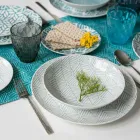 Compleet tafelservies in gekleurd porselein 18 stuks - Indonesië Viadurini