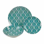 Compleet tafelservies in gekleurd porselein 18 stuks - Indonesië Viadurini