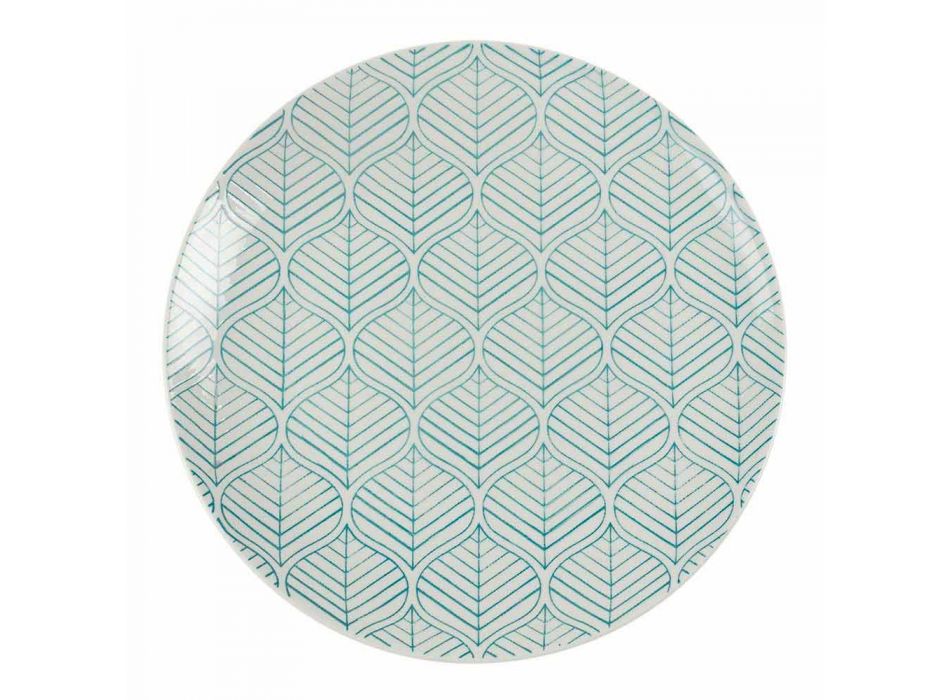 Compleet tafelservies in gekleurd porselein 18 stuks - Indonesië Viadurini
