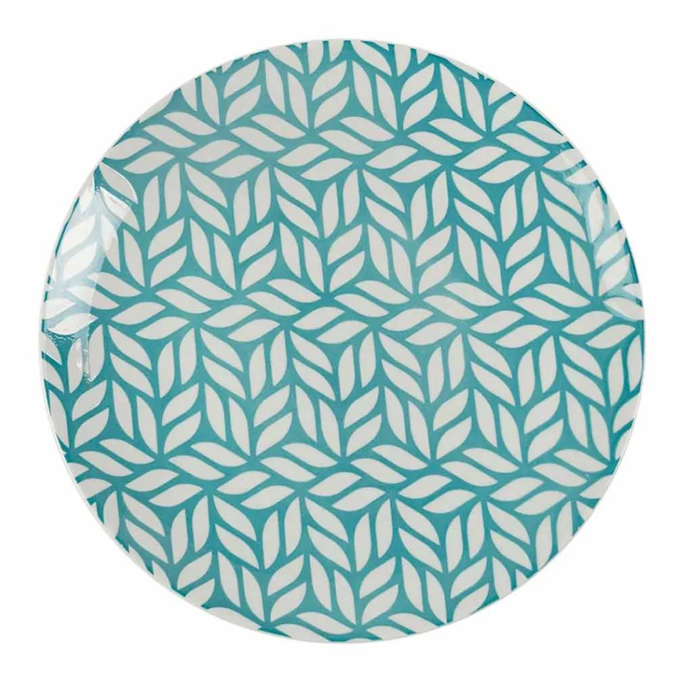 Compleet tafelservies in gekleurd porselein 18 stuks - Indonesië Viadurini