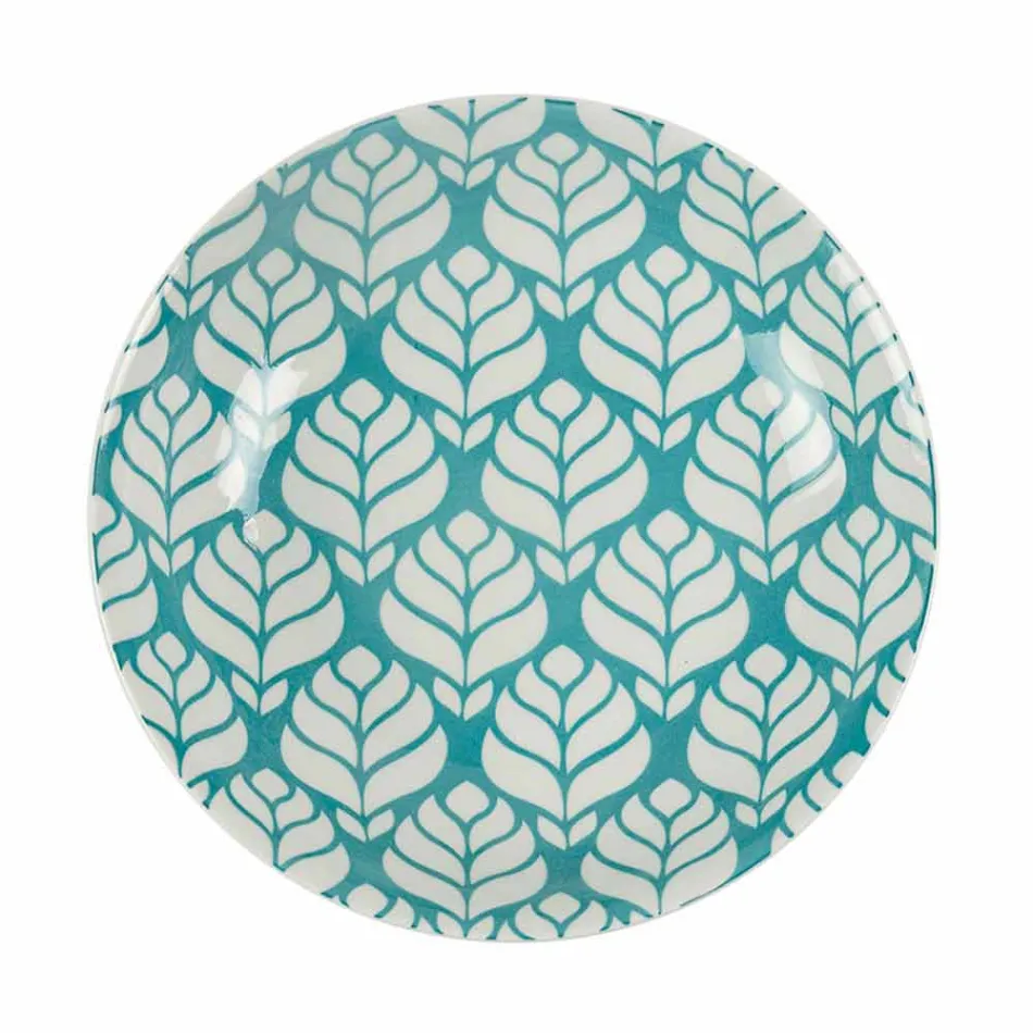 Compleet tafelservies in gekleurd porselein 18 stuks - Indonesië Viadurini