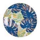 Tafelservies van porselein en steengoed, gekleurde borden, 18 stuks - Riodeja Viadurini