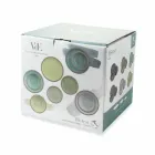 Serviesje Gekleurde Borden Vol 18 Stuks Design - Osteria Viadurini