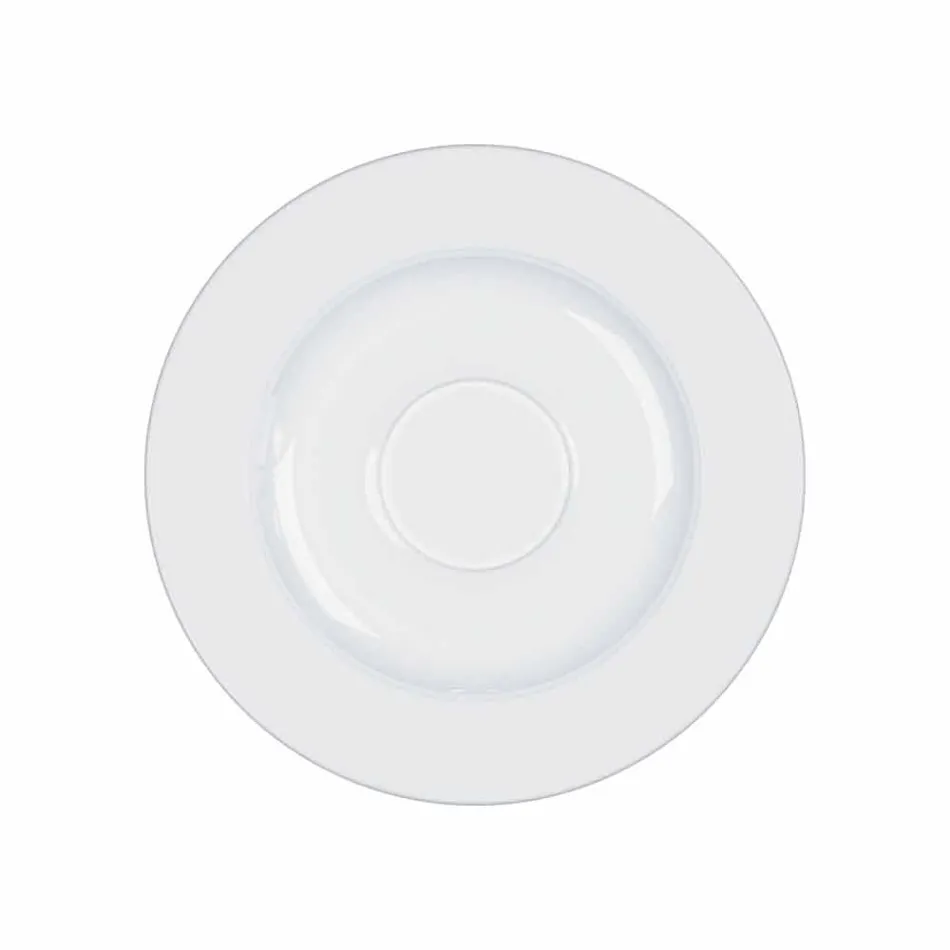 Compleet theeservies Modern Design in Wit Porselein 14 Stuks - Telescoop Viadurini