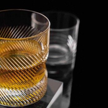 6-delige luxe design ecologische kristallen whisky set - tactiel