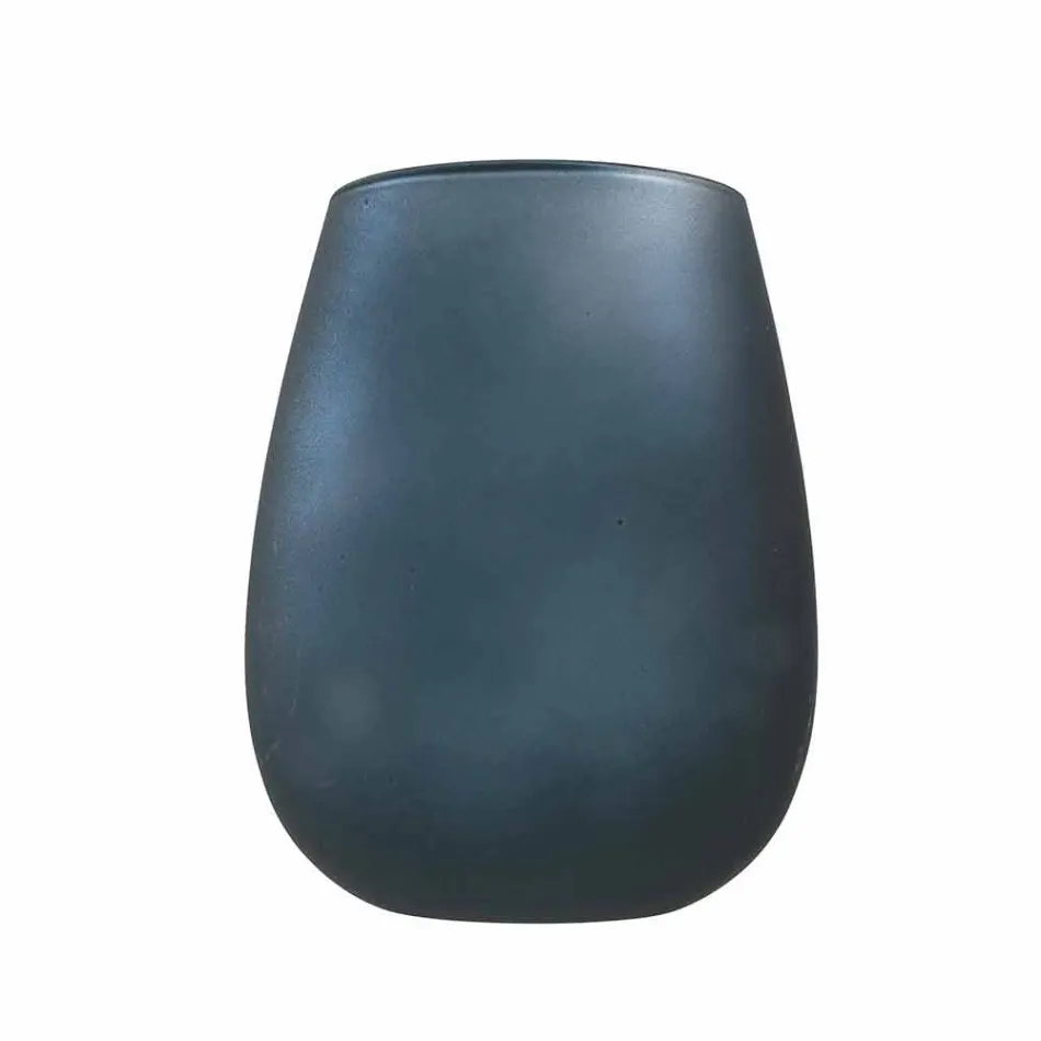 Moderne gekleurde glazen waterglazen set, 12 stuks - rand Viadurini