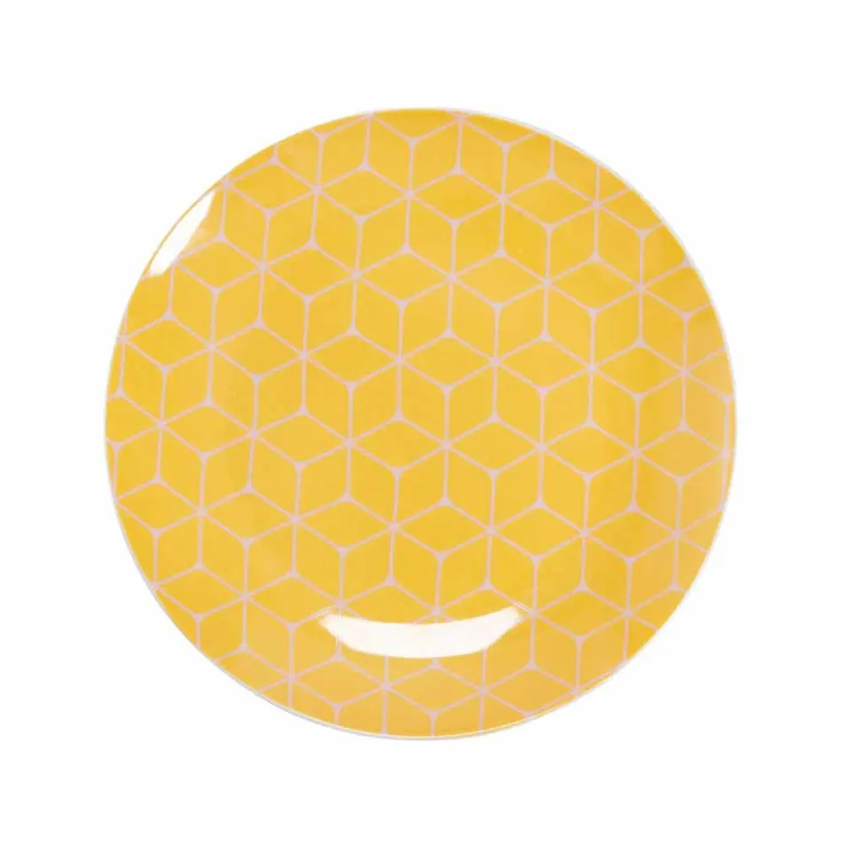 Servies van 18-delig gekleurd design porselein en gres - Tropycale Viadurini