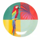 Servies van 18-delig gekleurd design porselein en gres - Tropycale Viadurini