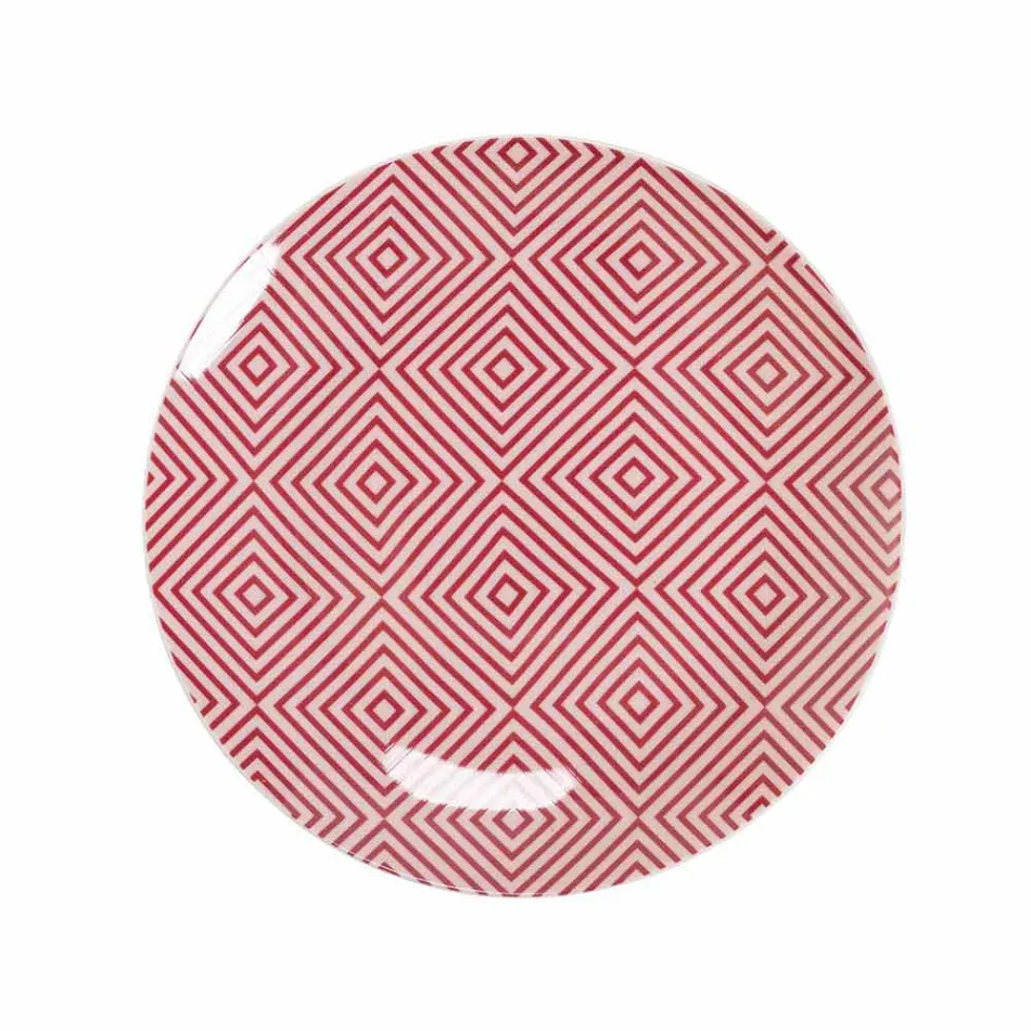 Servies van 18-delig gekleurd design porselein en gres - Tropycale Viadurini