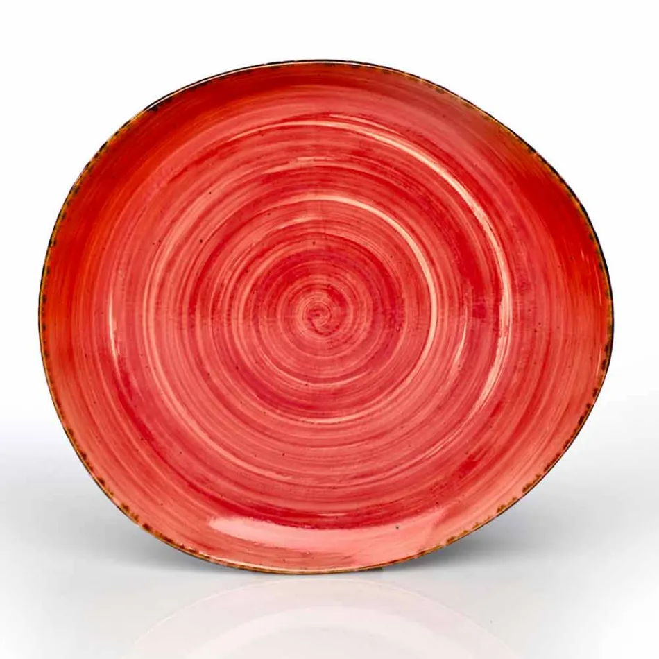 Set van 16 moderne design gerechten in elegant gekleurd steengoed - Simba Viadurini