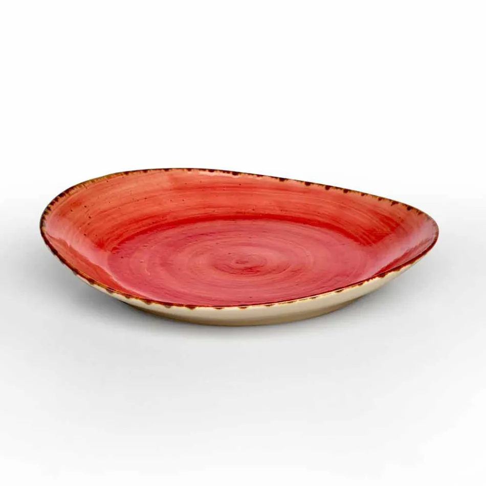 Set van 16 moderne design gerechten in elegant gekleurd steengoed - Simba Viadurini