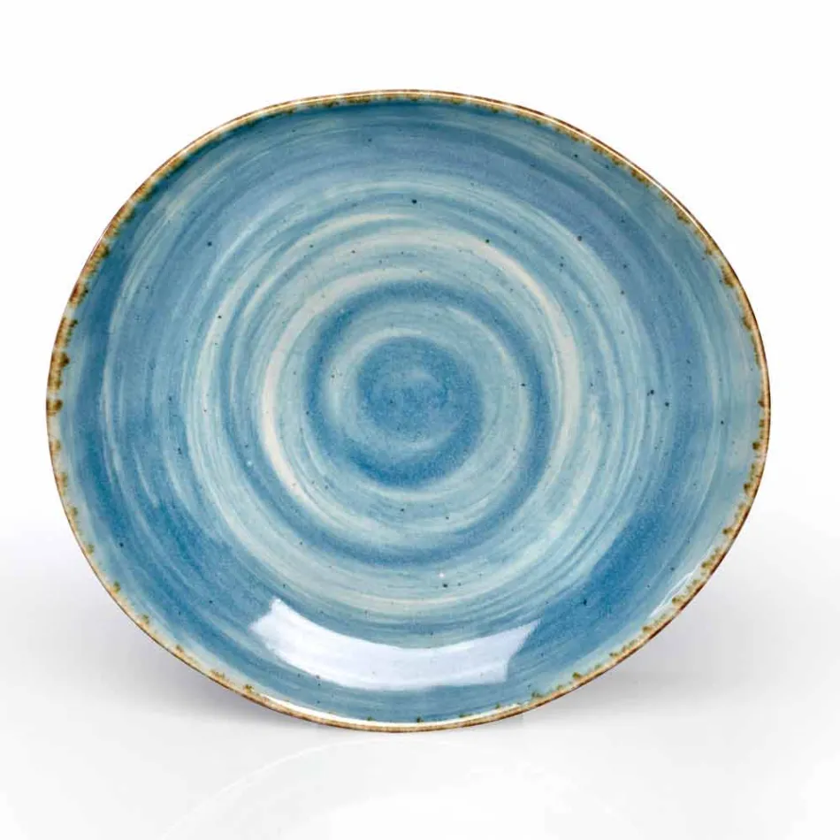 Set van 16 moderne design gerechten in elegant gekleurd steengoed - Simba Viadurini