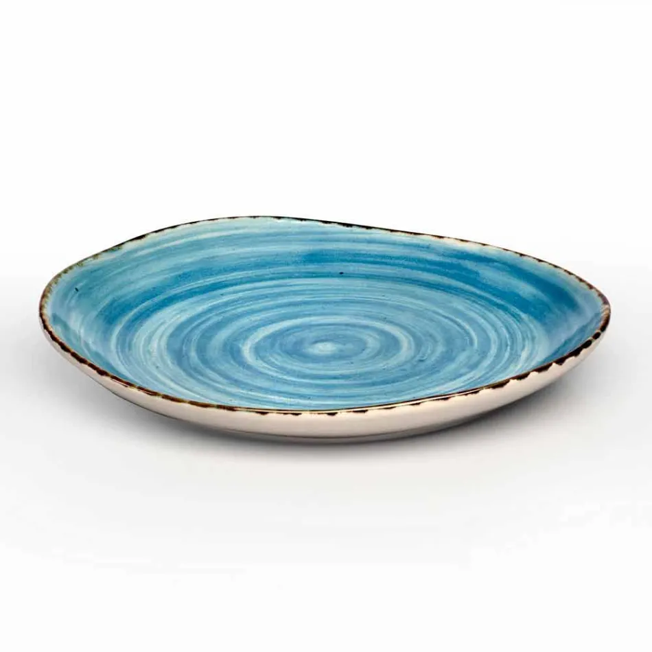 Set van 16 moderne design gerechten in elegant gekleurd steengoed - Simba Viadurini