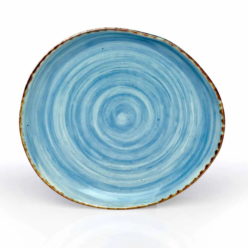 Set van 16 moderne design gerechten in elegant gekleurd steengoed - Simba Viadurini