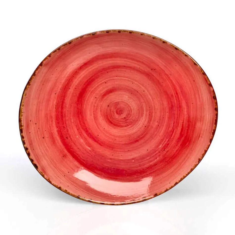 Set van 16 moderne design gerechten in elegant gekleurd steengoed - Simba Viadurini