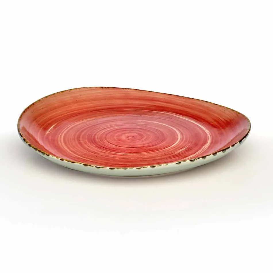 Set van 16 moderne design gerechten in elegant gekleurd steengoed - Simba Viadurini