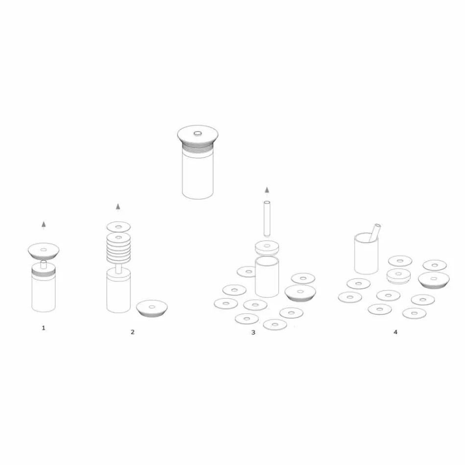 Cocktailservice Aperitiefaccessoires in marmer, hout, staal - Norman Viadurini