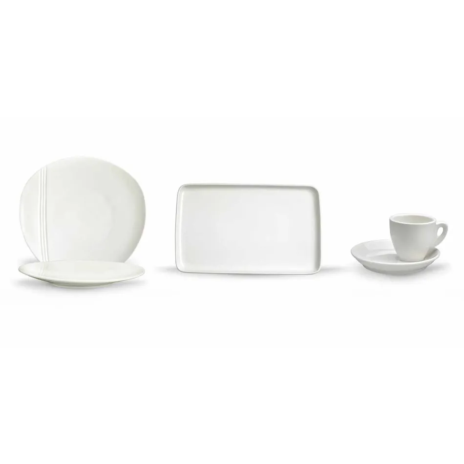 Modern porseleinen aperitief servies set 36 stuks - Nalah Viadurini