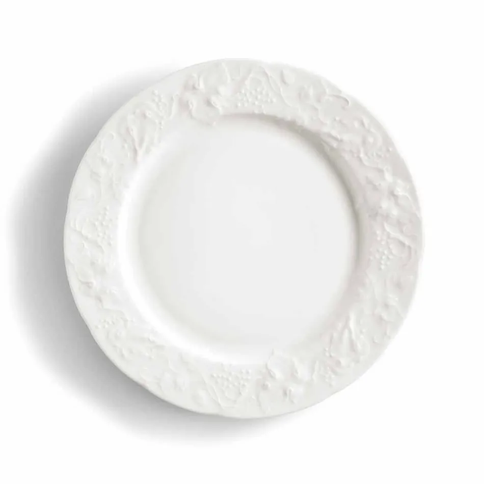 Set van 27 elegante designborden van wit porselein - Gimignano Viadurini