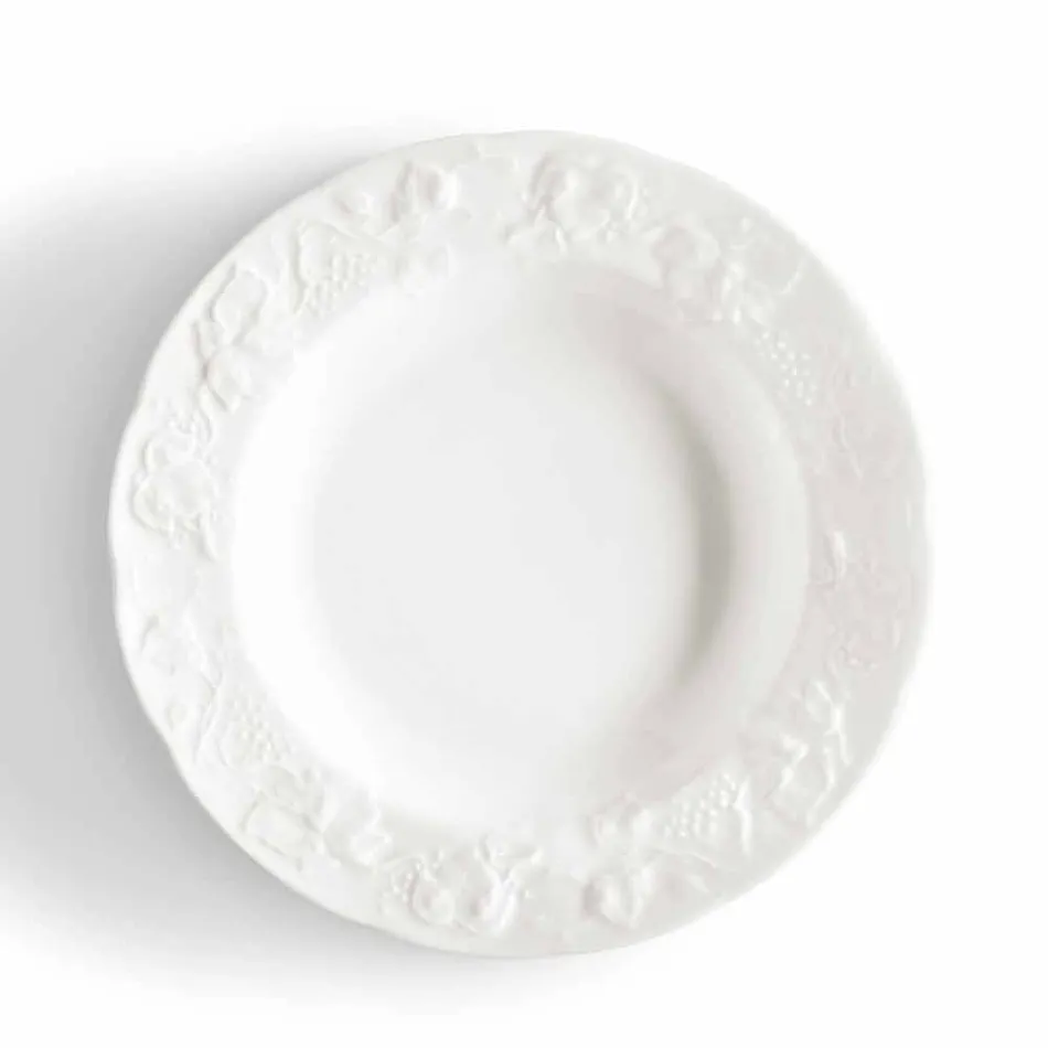 Set van 27 elegante designborden van wit porselein - Gimignano Viadurini