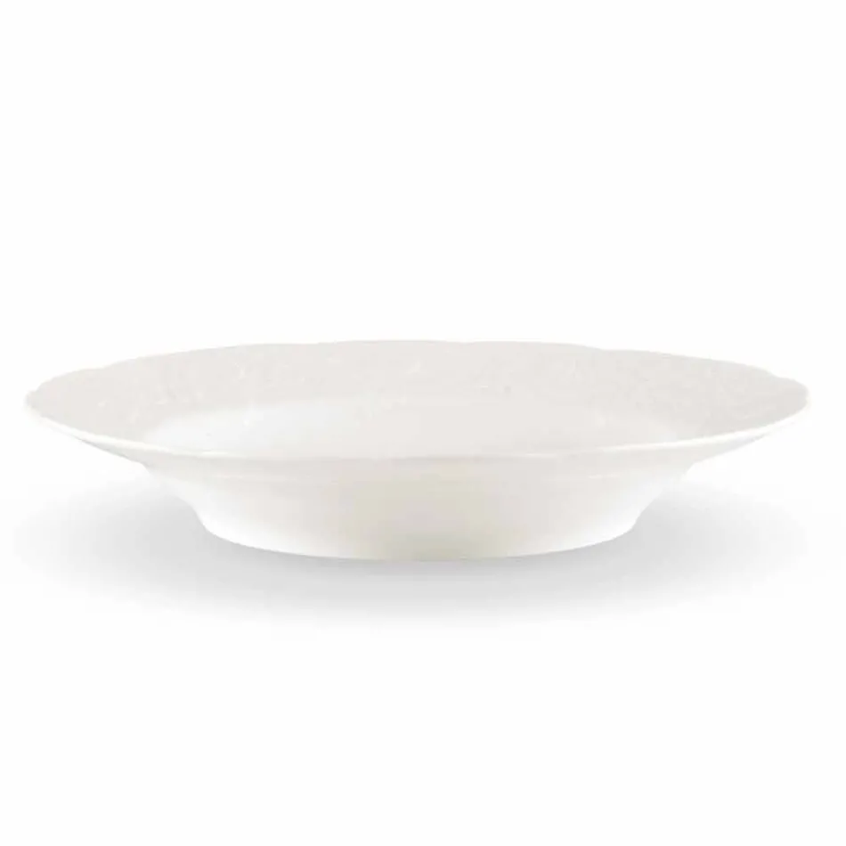 Set van 27 elegante designborden van wit porselein - Gimignano Viadurini