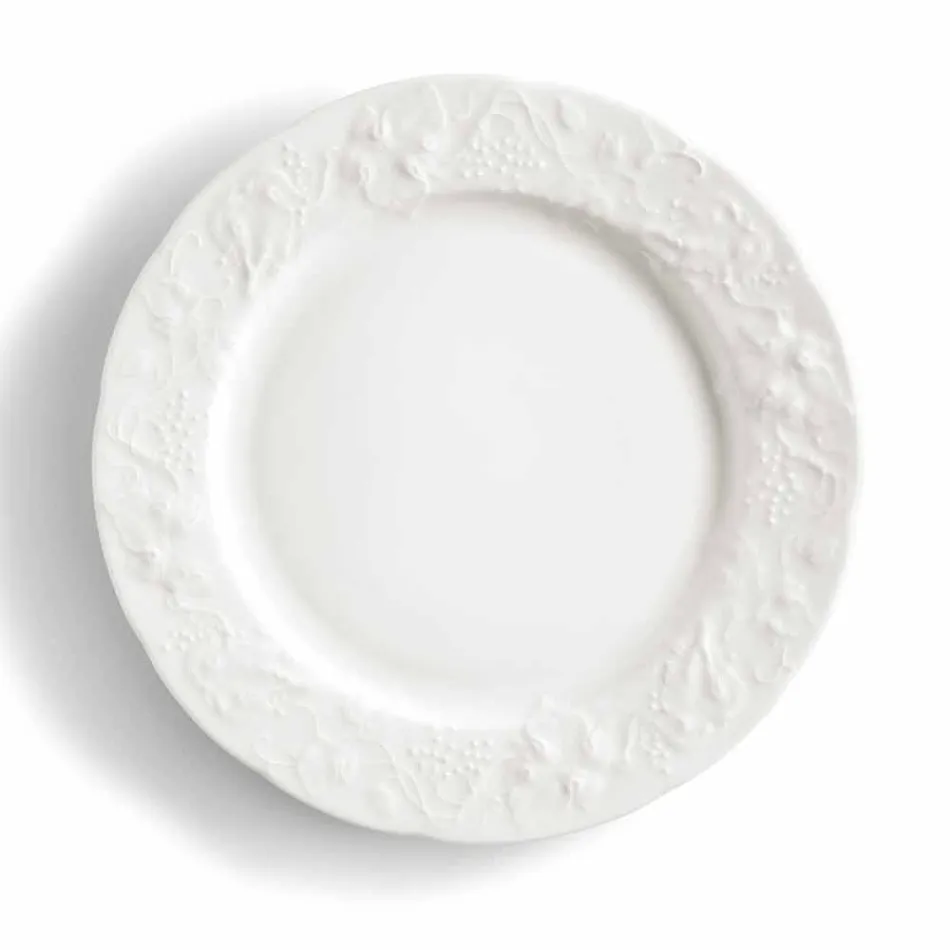 Set van 27 elegante designborden van wit porselein - Gimignano Viadurini