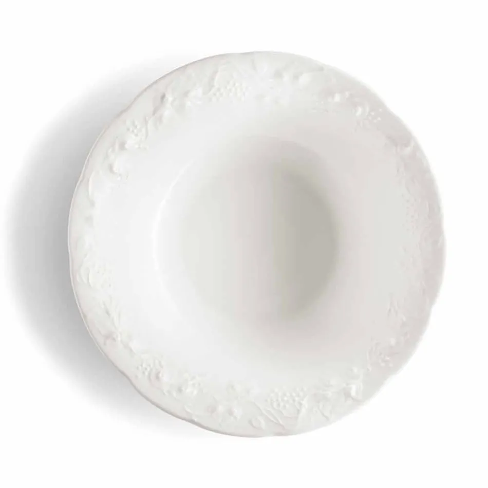 Set van 27 elegante designborden van wit porselein - Gimignano Viadurini