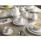 Set van 27 elegante designborden van wit porselein - Gimignano Viadurini