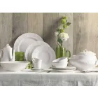 Set van 27 elegante designborden van wit porselein - Gimignano Viadurini