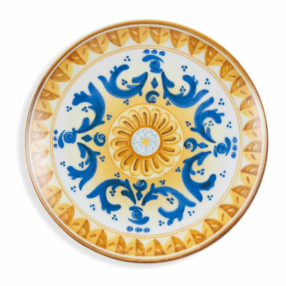 Servies Gekleurde en Moderne Gerechten Servies Complete Set 18 Stuks - Cefalu Viadurini