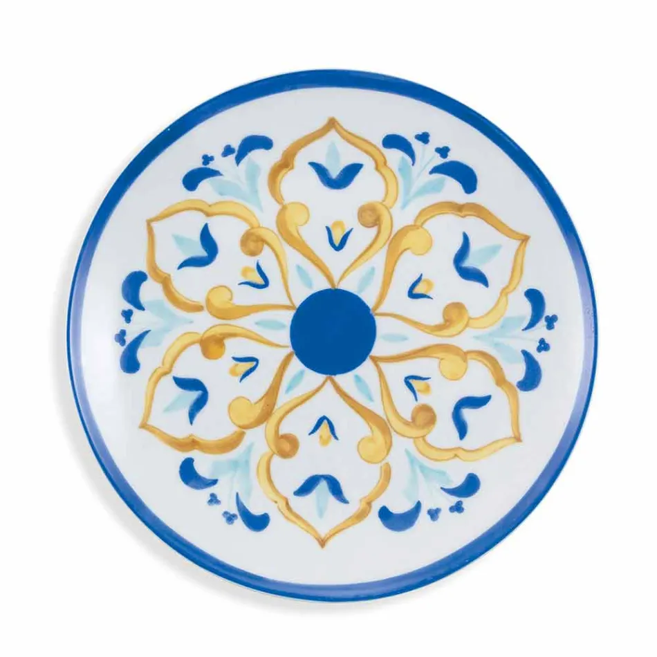 Servies Gekleurde en Moderne Gerechten Servies Complete Set 18 Stuks - Cefalu Viadurini