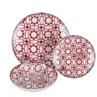 18-delig porseleinen servies in 2 verschillende afwerkingen - Jamais Viadurini