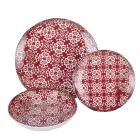 18-delig porseleinen servies in 2 verschillende afwerkingen - Jamais Viadurini