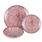 18-delig porseleinen servies in 2 verschillende afwerkingen - Jamais Viadurini