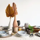 18-delig porseleinen servies in 2 verschillende afwerkingen - Jamais Viadurini