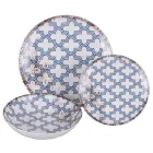 18-delig porseleinen servies in 2 verschillende afwerkingen - Jamais Viadurini