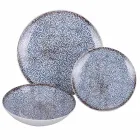 18-delig porseleinen servies in 2 verschillende afwerkingen - Jamais Viadurini