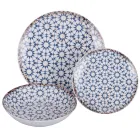 18-delig porseleinen servies in 2 verschillende afwerkingen - Jamais Viadurini