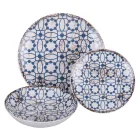 18-delig porseleinen servies in 2 verschillende afwerkingen - Jamais Viadurini