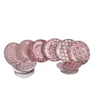 18-delig porseleinen servies in 2 verschillende afwerkingen - Jamais Viadurini