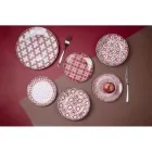 18-delig porseleinen servies in 2 verschillende afwerkingen - Jamais Viadurini