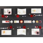 Wit porseleinen moderne dinerborden set 25 stuks - basaal Viadurini