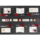 Wit porseleinen moderne dinerborden set 25 stuks - basaal Viadurini