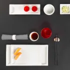 Wit porseleinen moderne dinerborden set 25 stuks - basaal Viadurini