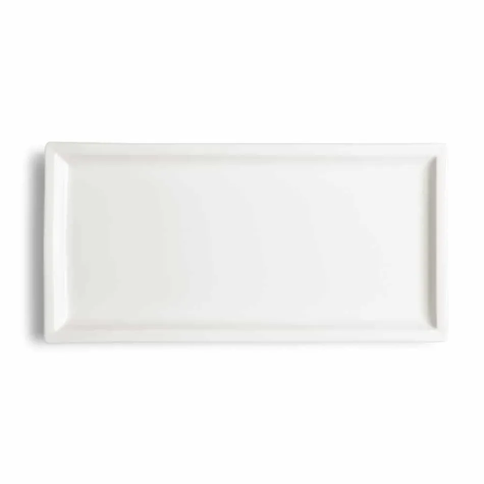 Wit porseleinen moderne dinerborden set 25 stuks - basaal Viadurini