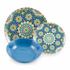 Gekleurde Etnische Dinerborden Set Porselein en Steengoed 18 Mad - Marokko Viadurini